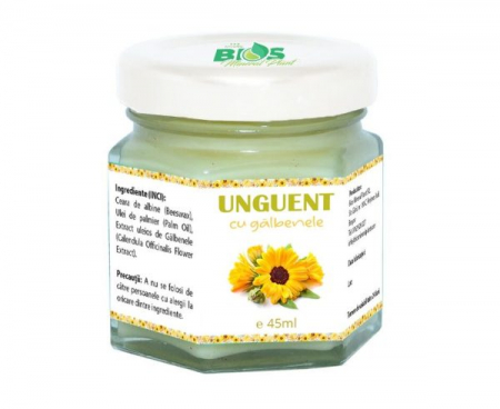 BIOS Mineral Plant - Unguent cu gălbenele 100% natural, 45ml, BIOS Mineral Plant