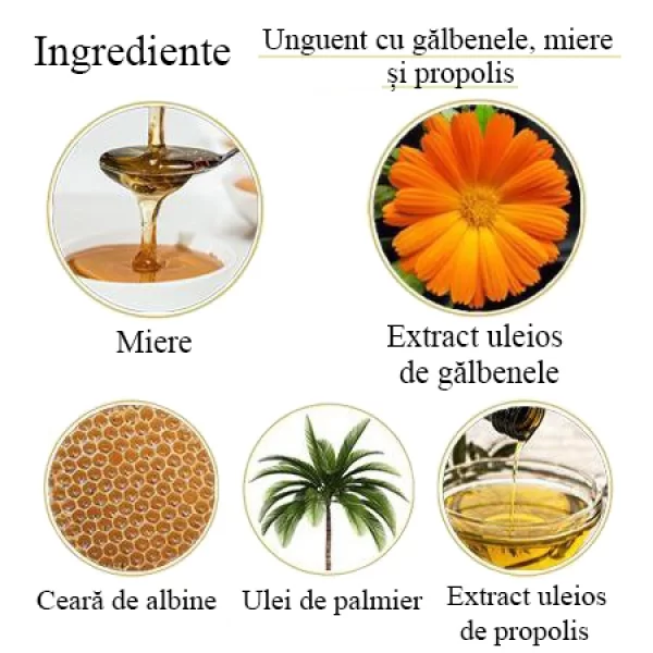 Unguent cu gălbenele, miere si propolis, 100% natural, 45ml, BIOS Mineral Plant [1]