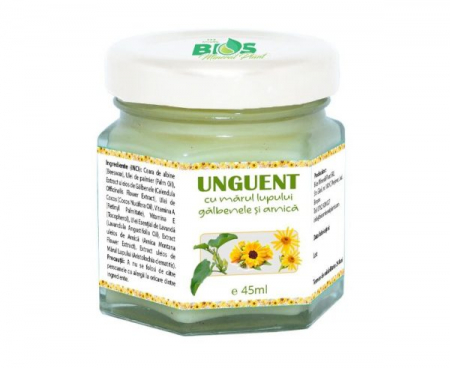 BIOS Mineral Plant - Unguent cu marul lupului, galbenele si arnica, 100% natural, 45ml, BIOS Mineral Plant
