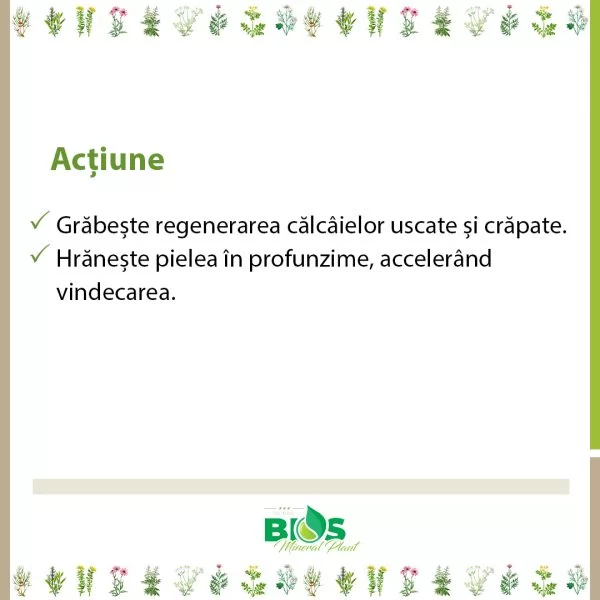 Unguent pentru călcâie cu fisuri profunde, 45ml, BIOS Mineral Plant [2]