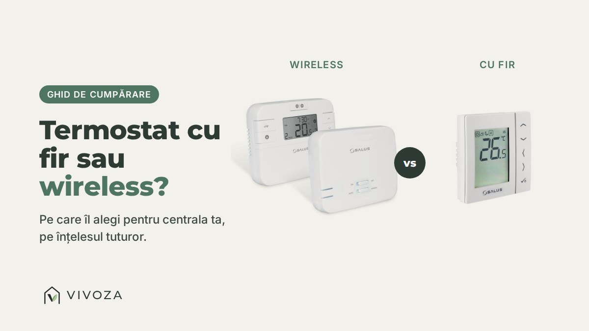Termostat cu fir sau wireless: pe care îl alegi pentru centrala ta?