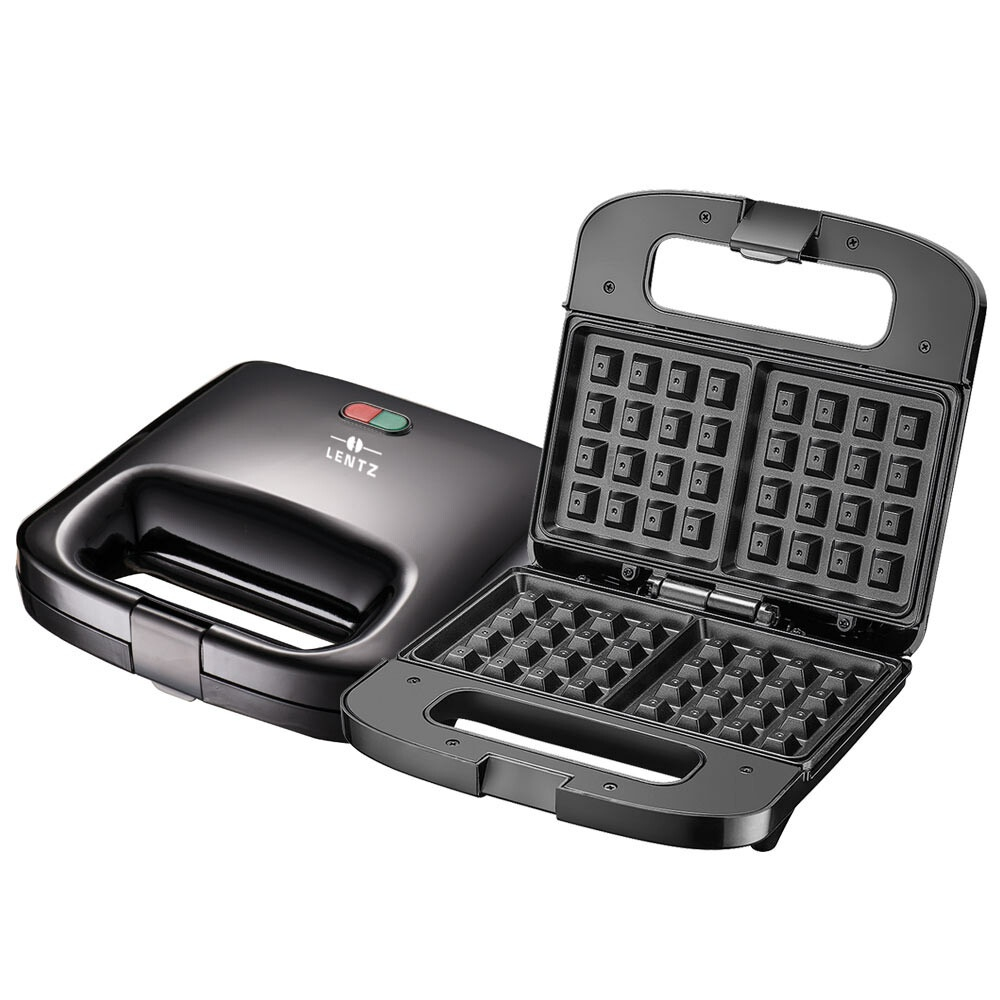 Aparat pentru preparat vafe LENTZ 29023, 750 W, placi antiaderente, negru [5]