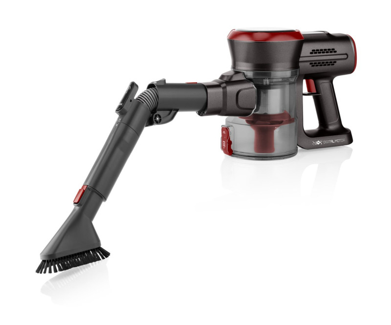 Aspirator vertical 2 in 1 ETA Fenix 2233 90000, baterie Li-Ion 25.2 V / 2200 mAh, recipient 0.6 l, gri cu rosu [10]