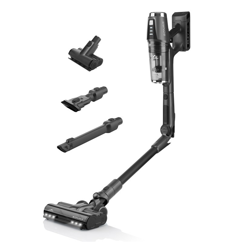 Aspirator vertical 2 in 1 ETA Sonar 2232 90000, baterie Li-Ion 25.2 V, 0.5 litri, 2 filtre HEPA, 3 niveluri de putere, imbinare flexibila, gri [2]