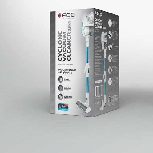 Aspirator vertical portabil 2 in 1 ECG VT 5220 Flex Clean, Cyclone, 22.2 V Li-ion, 150 W, HEPA H12 [5]