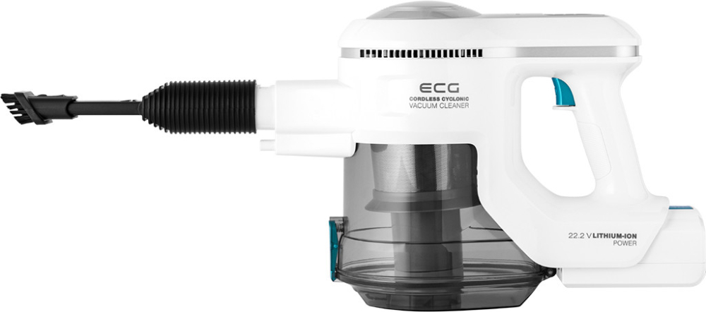 Aspirator vertical portabil 2in1 ECG VT 3620 Jean, 130 W, baterie Li-Ion 22.2 V, recipient 1.2 L, alb cu albastru [7]