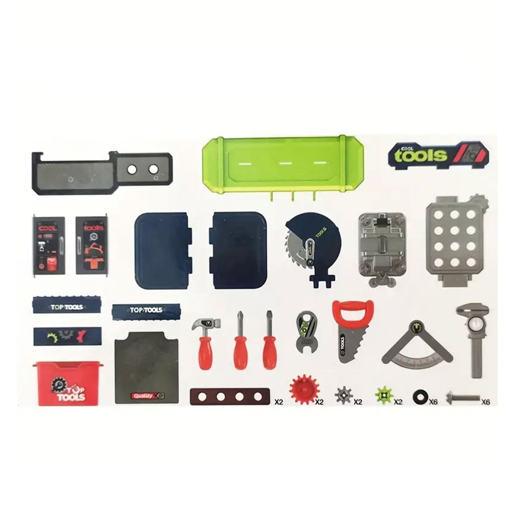 Banc de lucru jucarie Rovo 102A, cu unelte si accesorii, 42 piese [5]