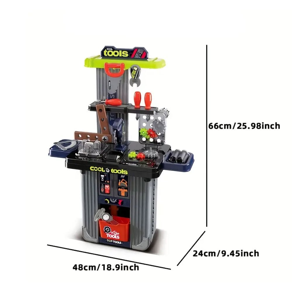 Banc de lucru jucarie Rovo 102A, cu unelte si accesorii, 42 piese [4]
