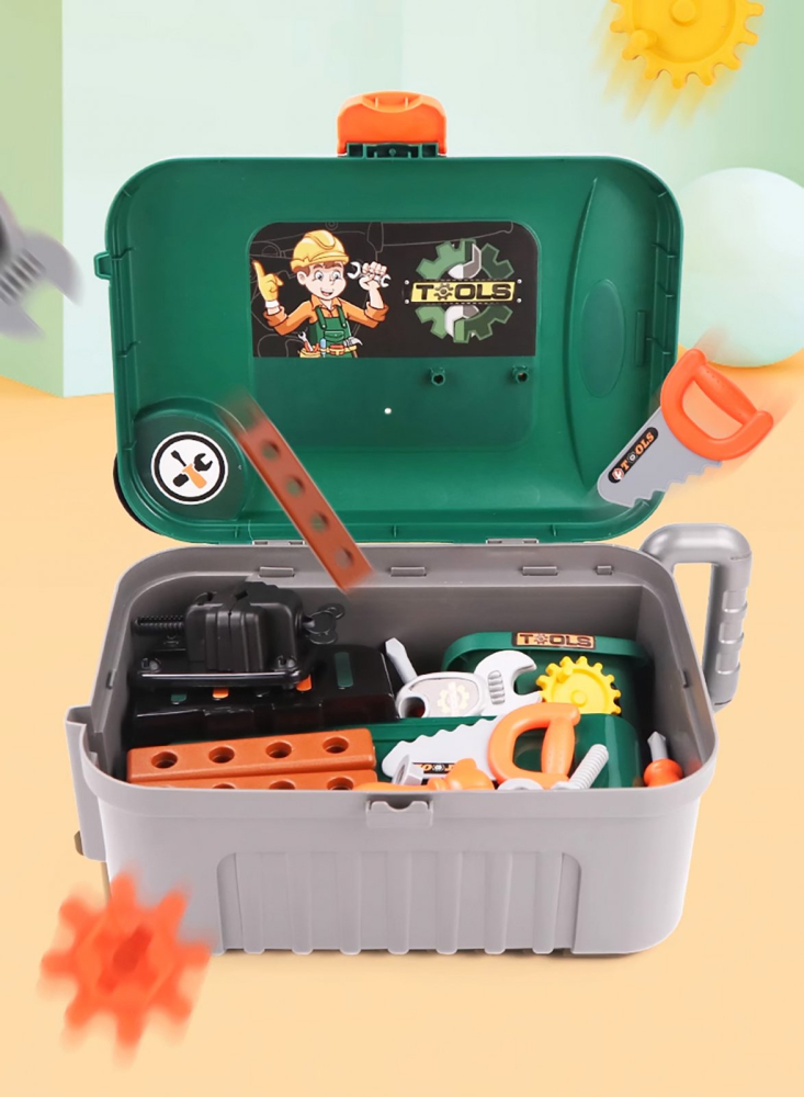 Banc de lucru jucarie Rovo 952, cu unelte si accesorii, 35 piese [3]