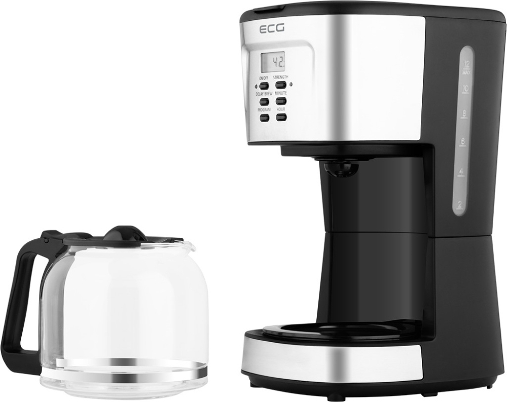 Cafetiera ECG KP 2125 Supreme, 900 W, 1.5 L, 12 cesti, LCD, bol din sticla [3]