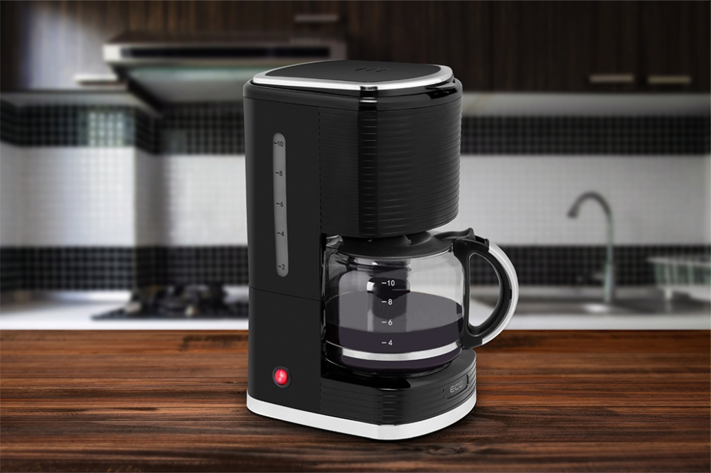 Cafetiera ECG KP 2150 Stripe, 980 W, 1.5 litri, preparare pana la 10 cesti de cafea odata, sistem drip-stop, negru [10]