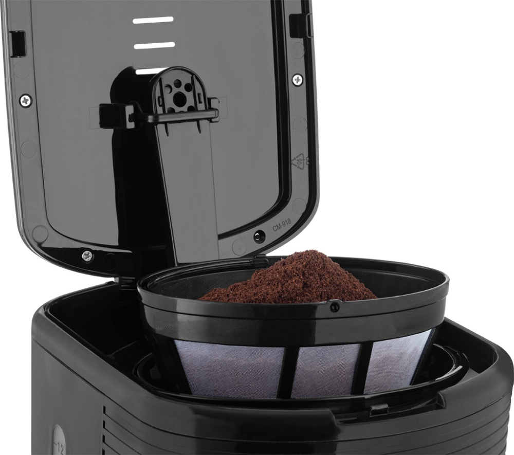 Cafetiera ECG KP 2150 Stripe, 980 W, 1.5 litri, preparare pana la 10 cesti de cafea odata, sistem drip-stop, negru [9]