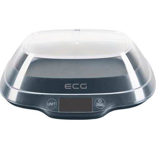 Cantar de bucatarie ECG KV 1120 SM, 5 Kg, functie TARA, precizie 1 g, bol gradat 1.2 L, Gri [3]