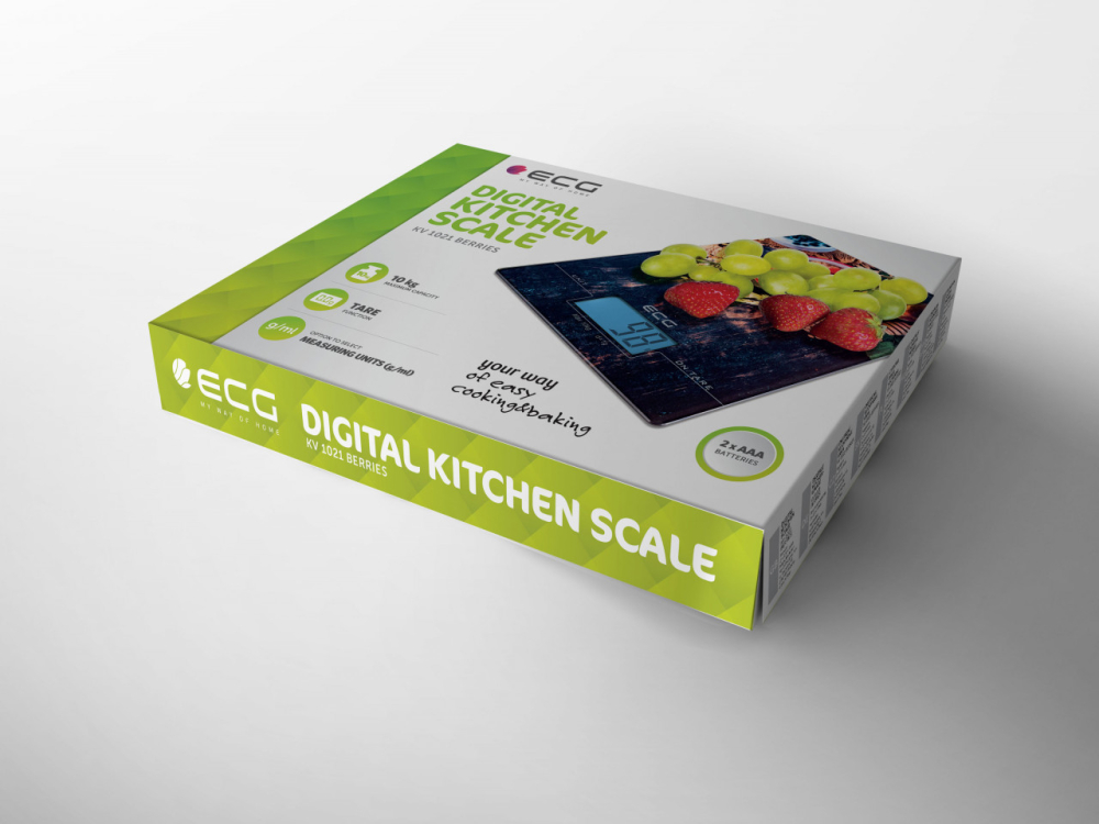 Cantar digital de bucatarie ECG KV 1021 berries, 10 Kg, functie TARA, precizie 1 g, LCD [5]