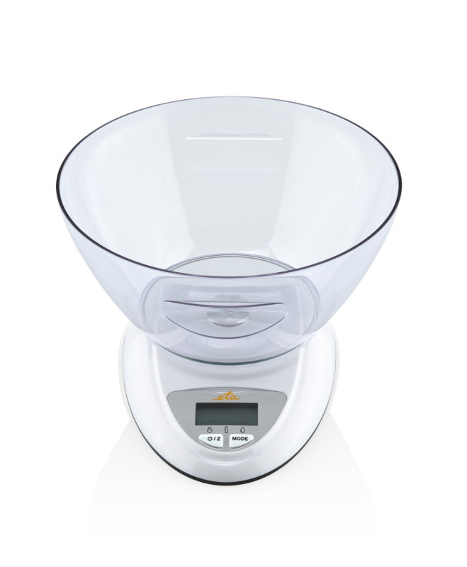 Cantar digital de bucatarie ETA Zori 7778 90000 alb, 5 Kg, precizie 1 gram, TARA, bol din plastic detasabil [4]