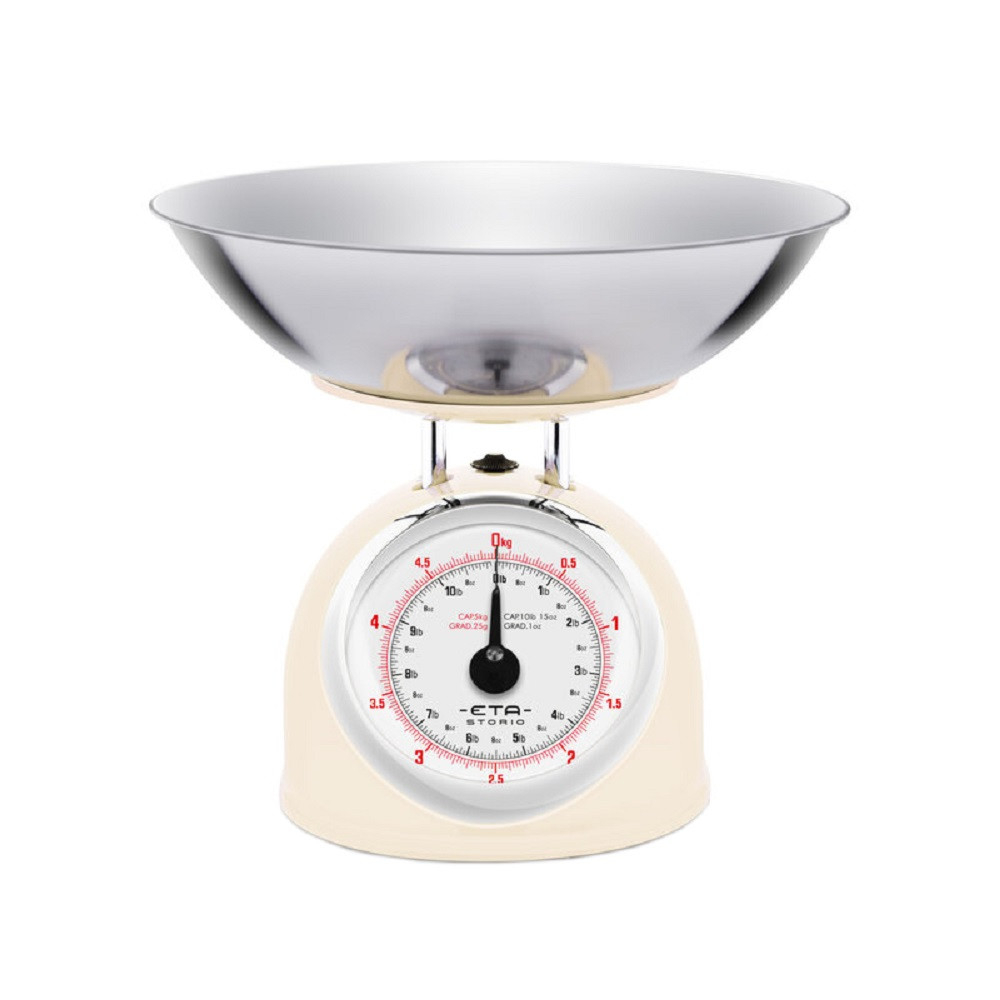 Cantar mecanic de bucatarie ETA Storio 5777 BEJ, 5 kg, precizie 25g, vas 5 L din otel inoxidabil [9]