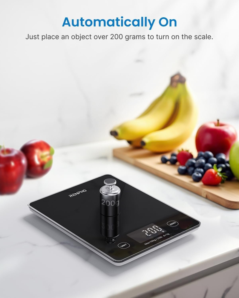 Cantar SMART Digital Nutritional de Bucatarie RENPHO R-T001 - Bluetooth, Calorii, Dieta si Fitness, compatibil Apple Health, Fitbit, Samsung Health [3]