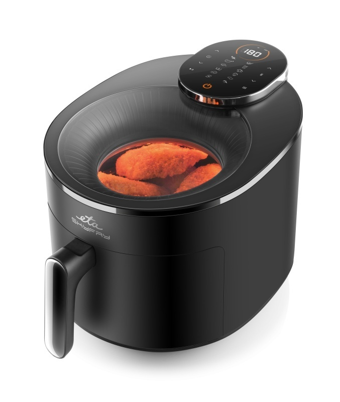 Friteuza cu aer cald ETA SkyFry 5168 90000, 5 litri, 1500 W, 12 programe, control tactil, negru [3]