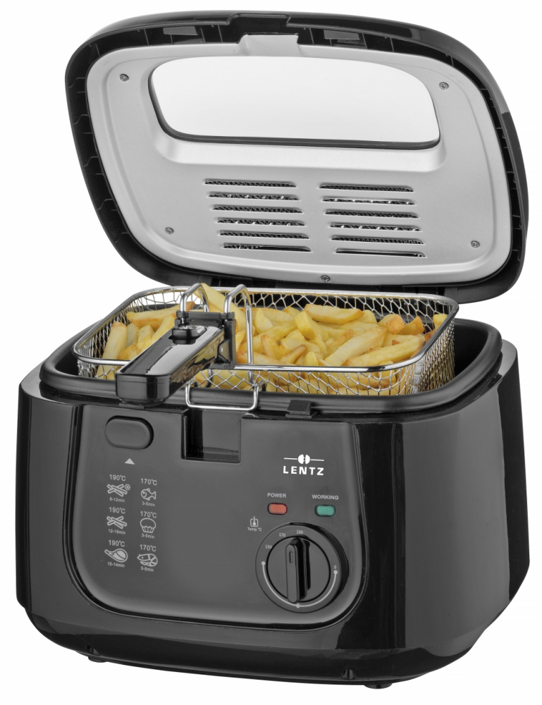 Friteuza cu ulei MICHELINO 74293, 2.5 litri, 1800 W, termostat cu reglare continua 150-190°, negru [5]