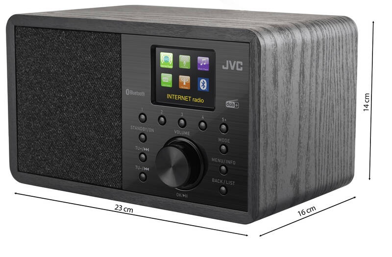 Internet radio JVC RA-E814B, 5W RMS, tuner DAB+/FM, Bluetooth, ecran color 2,4 inch, negru [4]