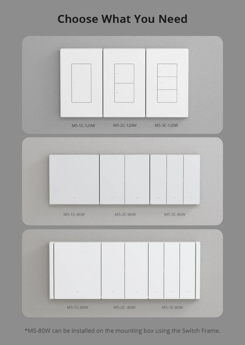 Intrerupator inteligent Sonoff M5-1C-80W, 1 canal, 10A, Matter, Alb [6]