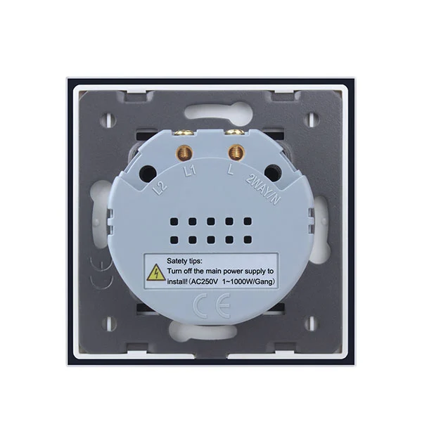 Intrerupator simplu cu touch Welaik panou din sticla, Alb [2]