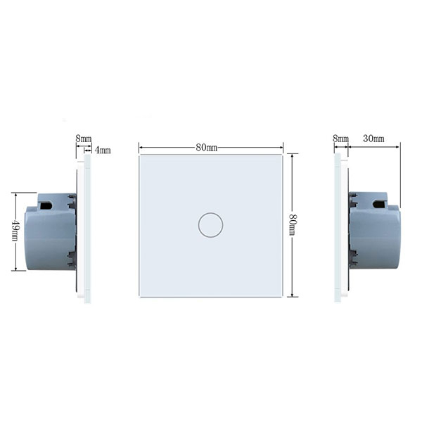 Intrerupator simplu cu touch Welaik panou din sticla, Gold [3]