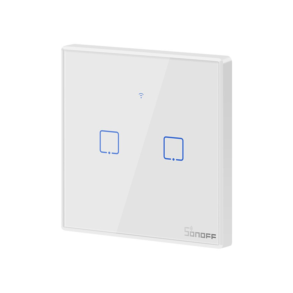 Intrerupator Smart  cu Touch WiFi + RF 433 Sonoff T2 EU TX, (2 canale) [2]
