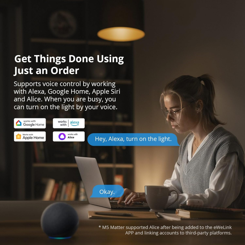 Intrerupator Smart Sonoff M5-2C-86W, WiFi, 10A, Matter, 2 canale [5]