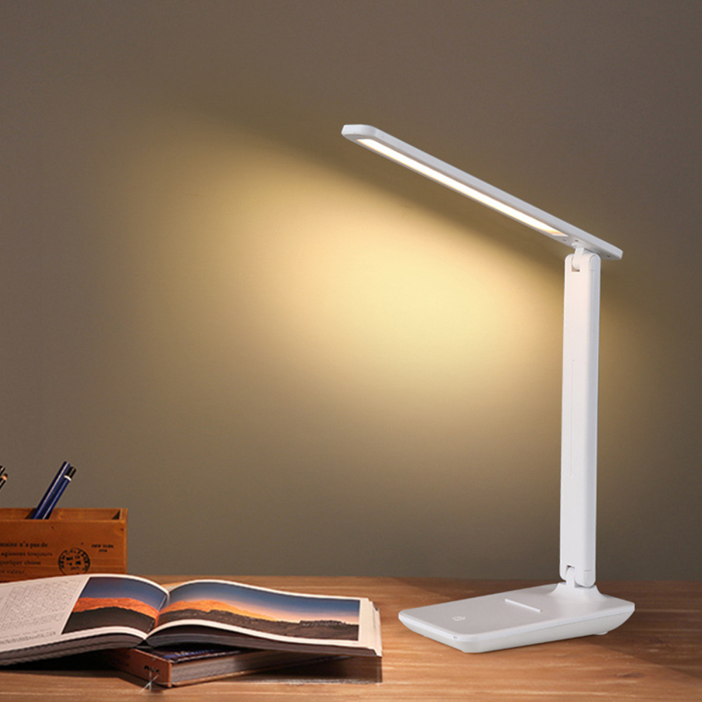 Lampa de birou LED Home DK-R08, Acumulator 1200mAh, Control touch, 3 moduri, Incarcare USB, 4.5W [2]