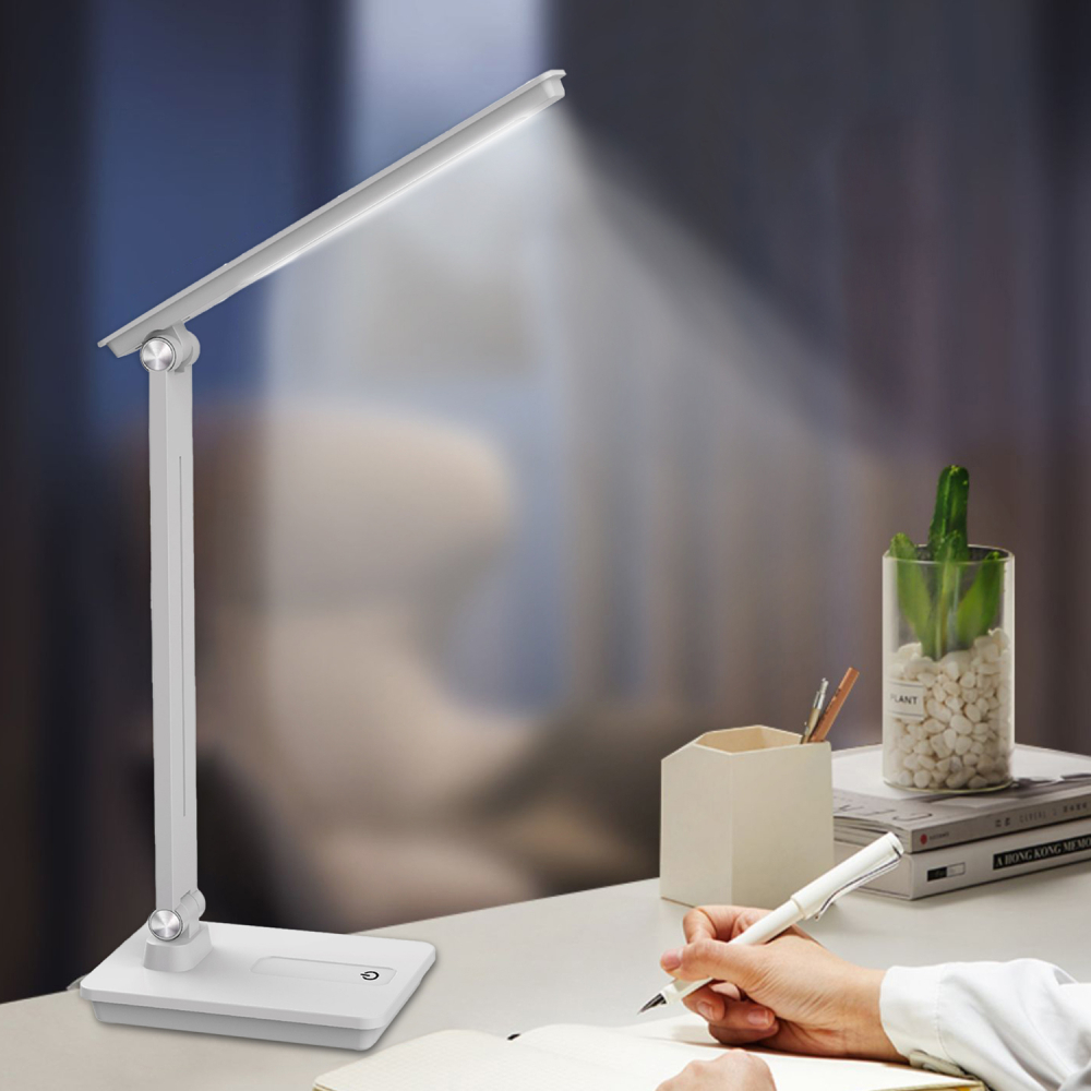 Lampa de birou LED Home DK-R08, Acumulator 1200mAh, Control touch, 3 moduri, Incarcare USB, 4.5W [5]