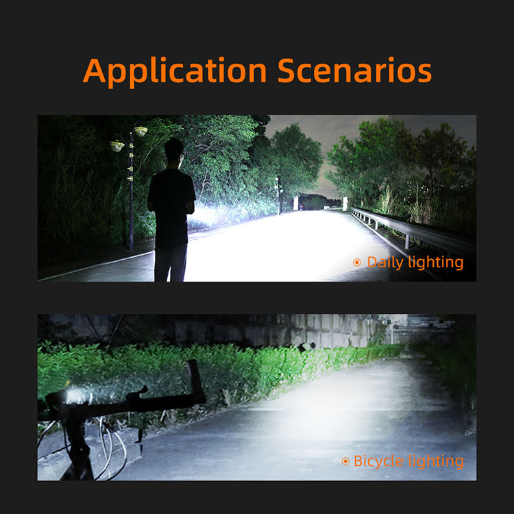 Lanterna LED pentru bicicleta Supfire BL12, 200m, 1200Lm, acumulator 4800 mAh, USB-C [6]