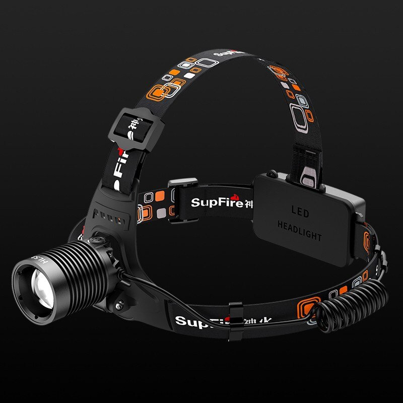 Lanterna LED pentru cap Superfire HL53, Zoom, 180lm, 400m, 2 2000mAh, incarcare USB [2]