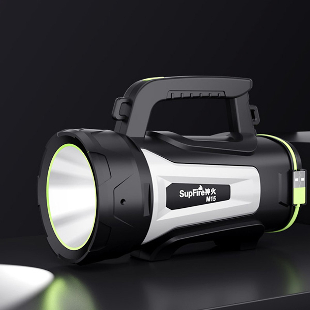 Lanterna LED Superfire M15, USB, 550lm, 400m, PowerBank, incarcare USB, 6000mAh, lumina rosie [6]