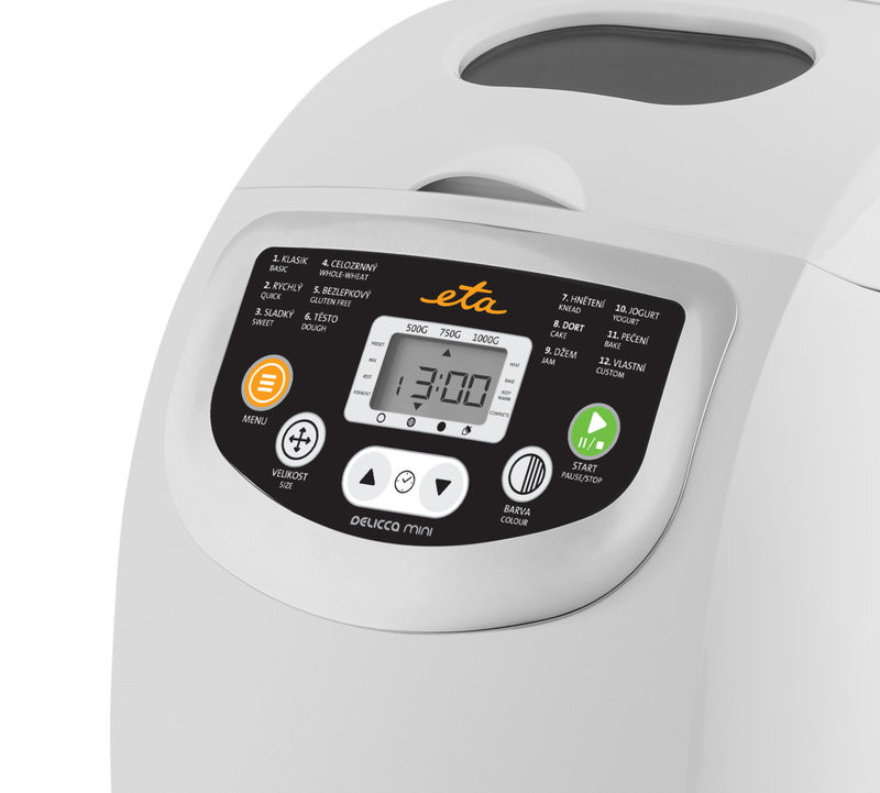 Masina de preparat paine ETA DELICCA MINI 8149, 600W, 12 programe, LCD, 1000 g [5]