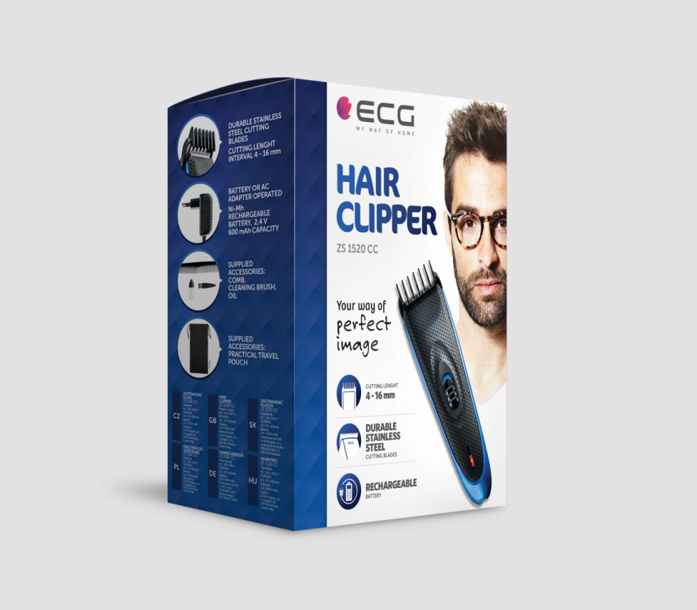 Masina de tuns fara fir ECG ZS 1520CC, 9 marimi de taiere, baterie Ni-Mh 600 mA reincarcabila [9]