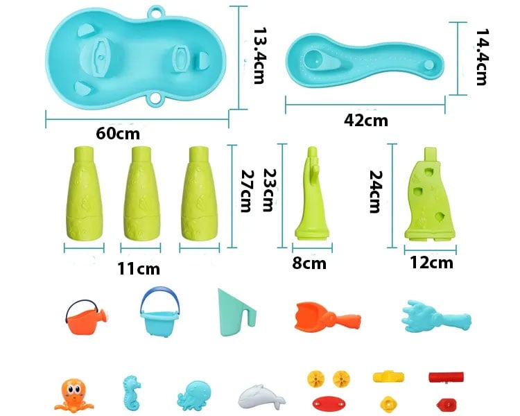 Masuta de joaca Rovo HG-1219 pentru apa si nisip, accesorii incluse [4]