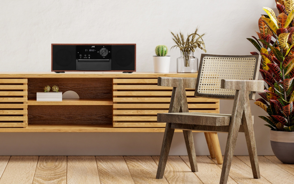 Microsistem audio JVC RD-E761, 16 W, Bluetooth, FM, player CD, USB, conversie CD audio in mp3, intrare AUX, lemn [8]