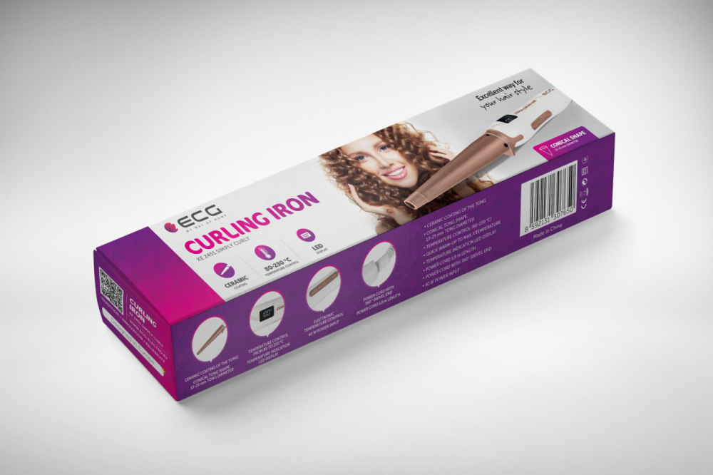 Ondulator de par ECG KE 2451, invelis ceramic, 40W, 13-25 mm, afisaj LED [8]