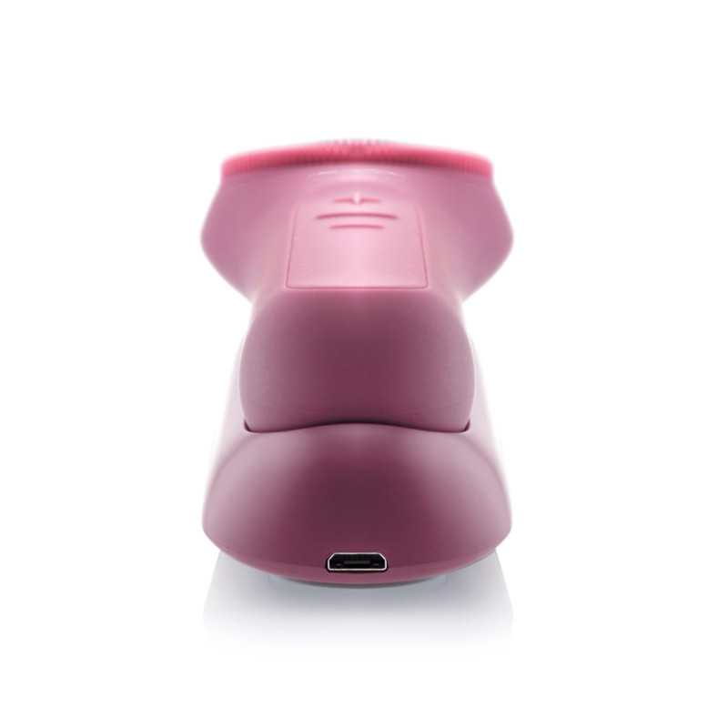 Perie de curatare faciala ETA Fenite 8353 90000, silicon, baterie Li-ion 3.7 V/ 800 mAh, functionare fara fir, vibratie si incalzire, roz [7]