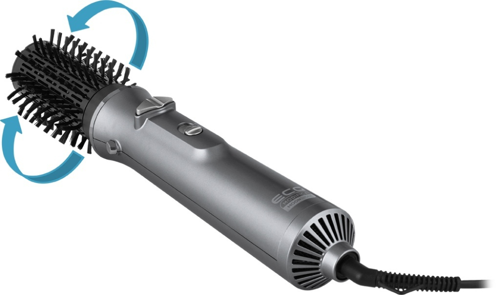 Perie rotativa cu aer cald ECG Modifica Hairbrush Moonstone, 1200 W, ionizare, 2 debite de aer, 2 nivele temperatura, gri metalic [5]