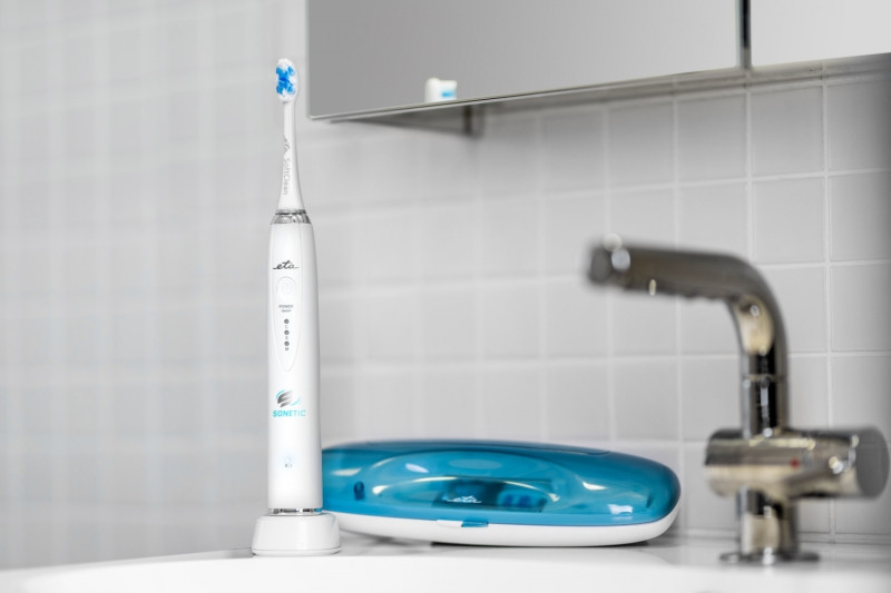 Periuta electrica sonica ETA Sonetic Holiday 4707 90000, dezinfectare UV, 2 capete, alb [9]