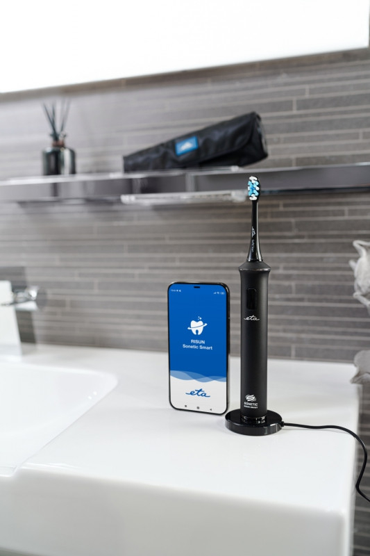 Periuta electrica sonica ETA Sonetic Smart 7707 90000, tehnologie microBUBBLES, negru [9]