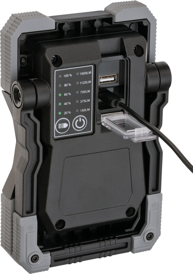 Proiector LED podea portabil Brennenstuhl RUFUS 1500 MA, Acumulator reincarcabil USB-C, 15W COB LED, 1500lm, 15W IP65, Powerbank [5]