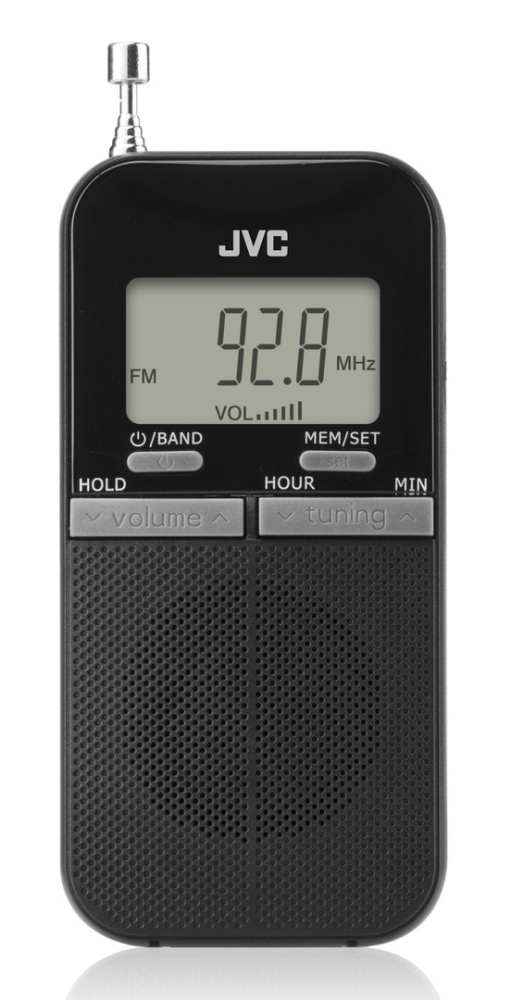 Radio de buzunar portabil JVC RA-E411B, Afisaj LCD, Tuner digital FM/AM, Negru [3]