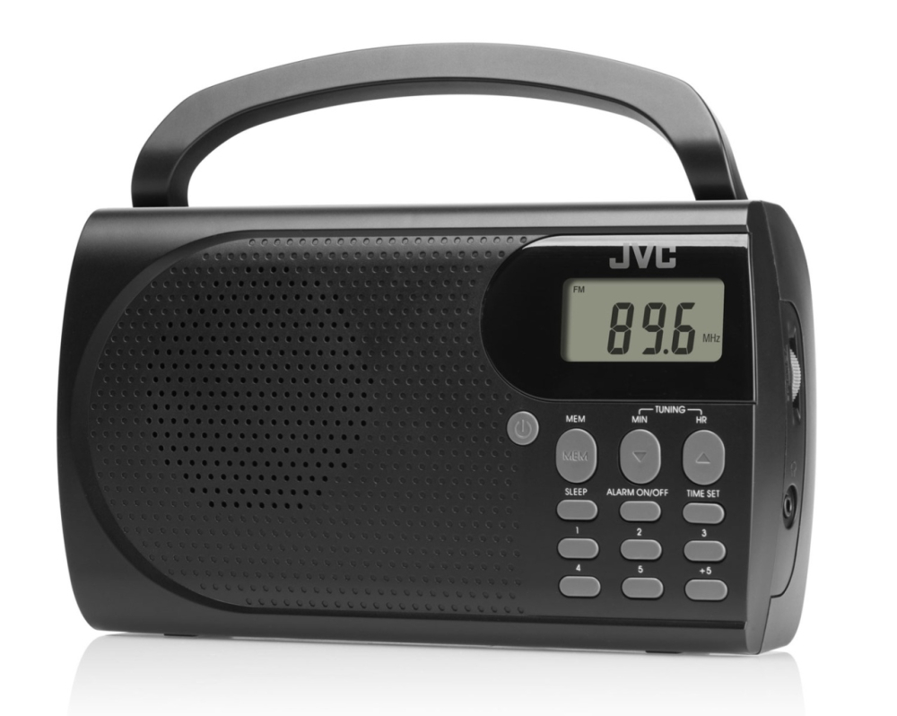 Radio portabil JVC RA-E431B, tuner digital FM, afisaj LCD, mufa jack pentru casti, ceas desteptator, antena, negru [3]