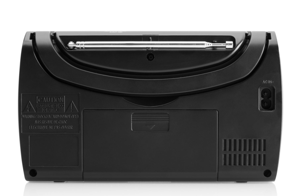 Radio portabil JVC RA-E431B, tuner digital FM, afisaj LCD, mufa jack pentru casti, ceas desteptator, antena, negru [7]