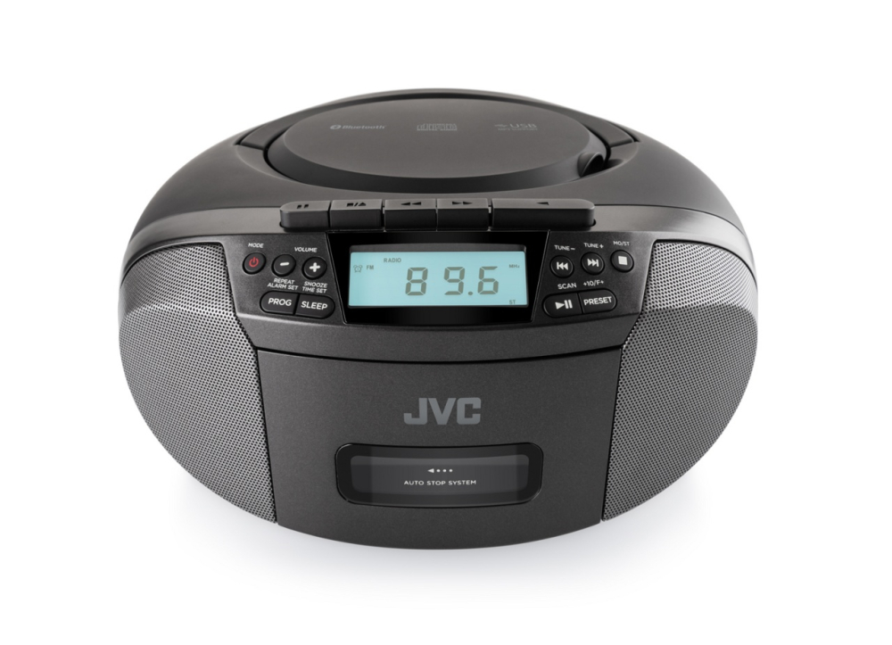 Radiocasetofon stereo cu CD JVC RC-E444B, 4W RMS, Bluetooth, USB, afisaj LCD, ceas, negru [5]