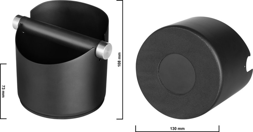 Recipient pentru zat cafea ECG Knockbox Nero, 700 ml, otel inoxidabil [4]