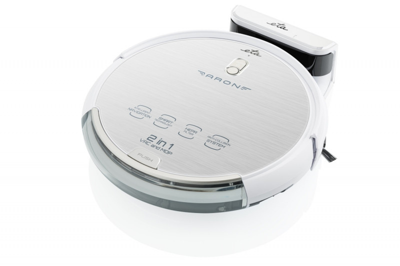 Robot aspirator cu mop ETA Aron 3512 90000, Wi-Fi, baterie Li-Ion 14.4 V, 300 ml, autoincarcare, navigare giroscopica, alb [3]